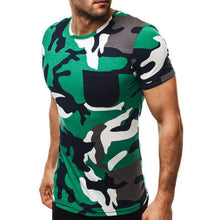 Load image into Gallery viewer, Muticolor Camo Men's T Shirts Slim Fit Cotton Short Sleeve Muscle Tee Army Tactical Combat TShirt Military Camouflage Camp Tops