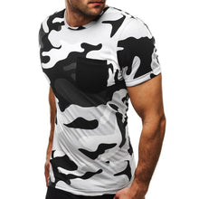 Load image into Gallery viewer, Muticolor Camo Men's T Shirts Slim Fit Cotton Short Sleeve Muscle Tee Army Tactical Combat TShirt Military Camouflage Camp Tops