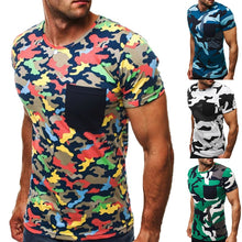 Load image into Gallery viewer, Summer Camo Muscle Tee Army Men's T Shirts Slim Fit Cotton Short Sleeve Tactical Combat TShirt Military Camouflage Camp Tops