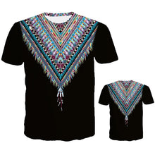 Load image into Gallery viewer, Streetwear Summer Plus Size 3XL Short Sleeve Men T Shirts 3D O Neck Floral Print Elegant Outwear Loose Casual Tshirt Black